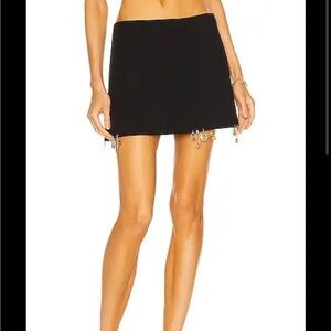 Versace Black Mini Skirt with Gold Accents